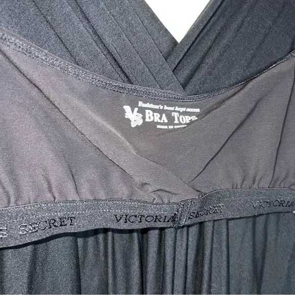 Victoria’s Secret Bra Top Black V-neck Dress with Built In Bra Size Large - Picture 10 of 11